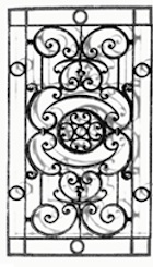 Cast iron door grill birdie foundry